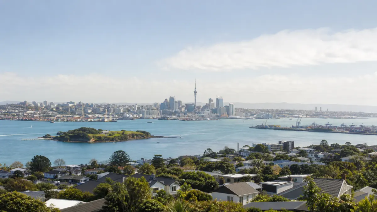 Auckland harbour and skyline