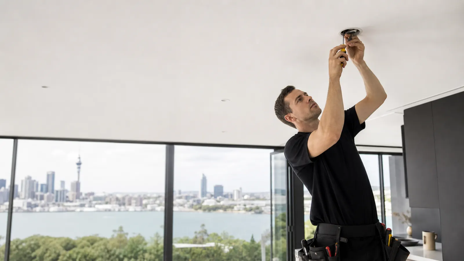 Magvolt electrician working in an Auckland property